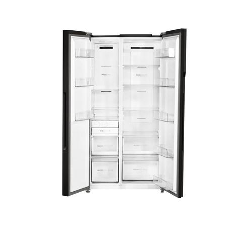 Haier 602 L Wi-Fi Enabled Side By Side Refrigerator, Black Glass, HRS-682KGU1-3