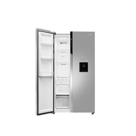 Haier 596 L 3 Star Side by Side Refrigerator (HRS-682SWDU1, Shiny Silver)-2