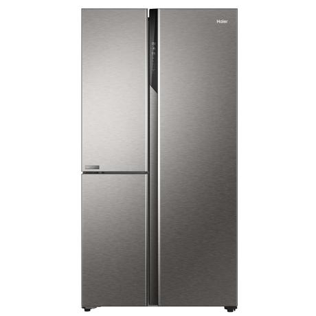 Haier 598 L 3-Door Convertible Side by Side Refrigerator, Inox Steel, HRT-683ISU1-0