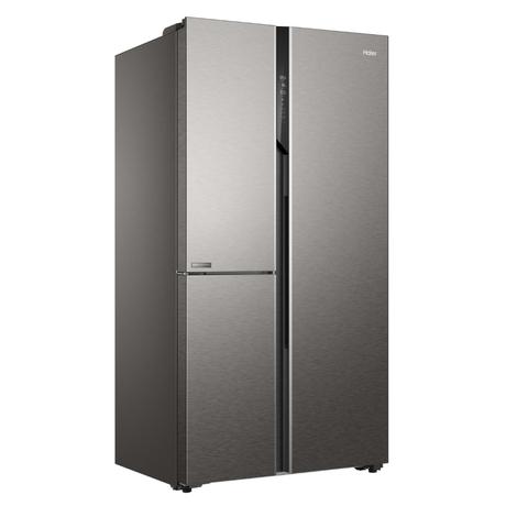 Haier 598 L 3-Door Convertible Side by Side Refrigerator, Inox Steel, HRT-683ISU1-1