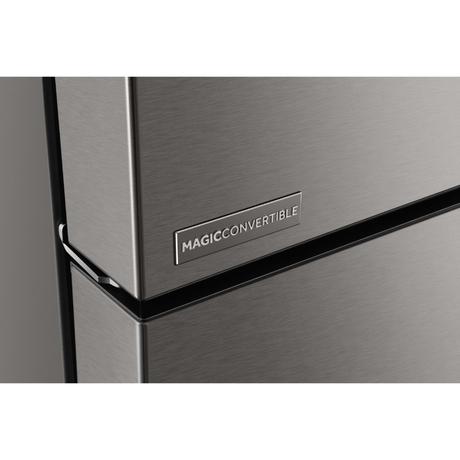 Haier 598 L 3-Door Convertible Side by Side Refrigerator, Inox Steel, HRT-683ISU1-3