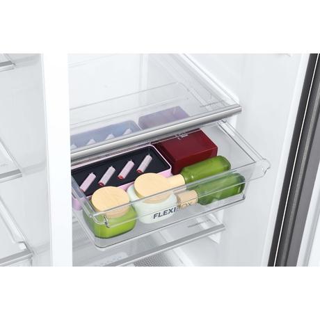 Haier 598 L 3 Star Side by Side Refrigerator with WIFI Enabled Smart Sense AI, Black Glass, HRT-683KGU1-10