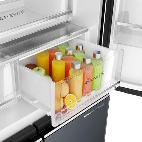 Haier 520 L 3 Star Frost Free Side by Side Convertible Refrigerator, HRB-600MGU1, Mirror Glass-11