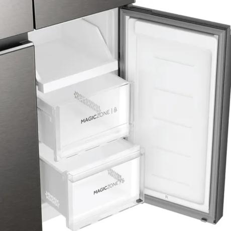 Haier 520 L, 4 Door Side by Side Refrigerator with 85% Convertible Fridge Space & Expert Inverter Technology (HRB-600IS, Inox Steel)-4