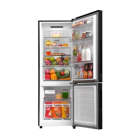 Haier 265 L 2 Star Bottom Mount Refrigerator (HRB-3152PKGA-P, Black Glass)-4