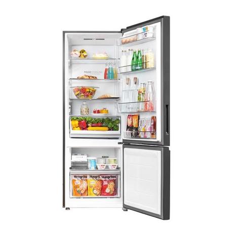 Haier 325 L 2 Star Bottom Mount Refrigerator (HRB-3752BNSA-P, Nickel Steel)-4