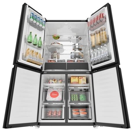 Haier 630 L Side by Side Refrigerator (HRB-700KGU1, Black Glass)-3