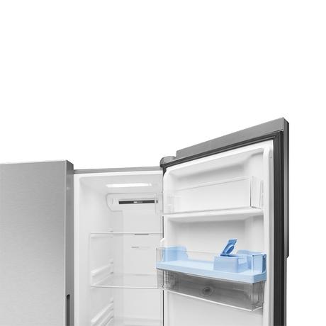 Haier 596 L 3 Star Side By Side Refrigerator with Deo Fresh Technology, Regal Steel, HRS-682WRSU1-11