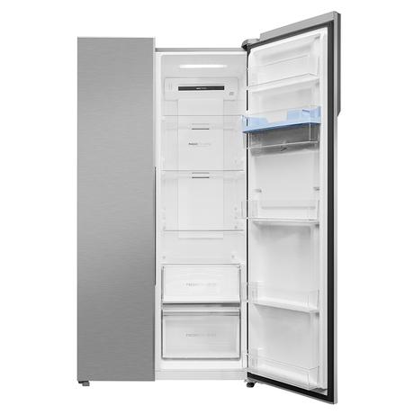 Haier 596 L 3 Star Side By Side Refrigerator with Deo Fresh Technology, Regal Steel, HRS-682WRSU1-13