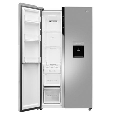 Haier 596 L 3 Star Side By Side Refrigerator with Deo Fresh Technology, Regal Steel, HRS-682WRSU1-17