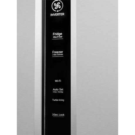 Haier 596 L 3 Star Side By Side Refrigerator with Deo Fresh Technology, Regal Steel, HRS-682WRSU1-7