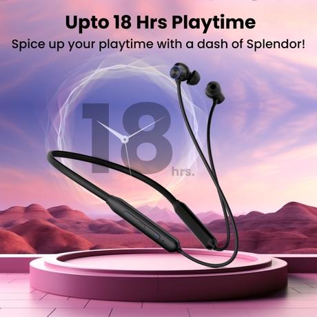 Hammer Splendor in Ear Bluetooth Neckband with Magnetic Earbuds, Deep Bass, Built-in Mic, Upto 18 Hrs Playtime, BT v5.2, Micro USB Charging Port (Black)-5