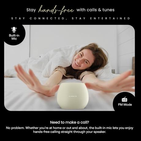 Hammer Drop 5 W Bluetooth Speaker, Beige-5
