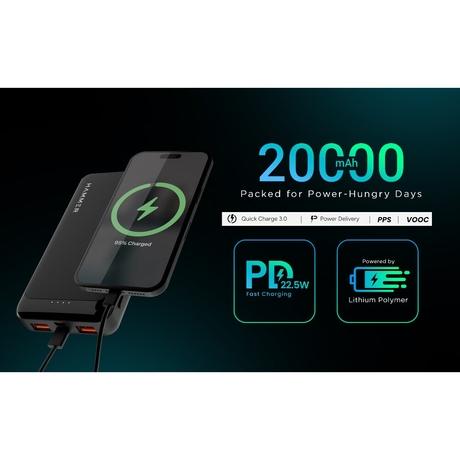 Hammer Ultra Charge Y20 20000 mAh 22.5 W Power Bank-5