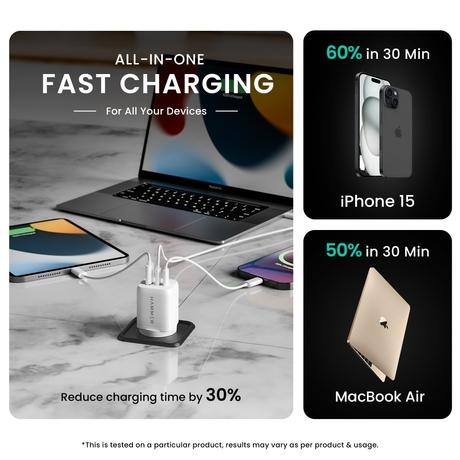 Hammer 65 W GaN Charger, White-3