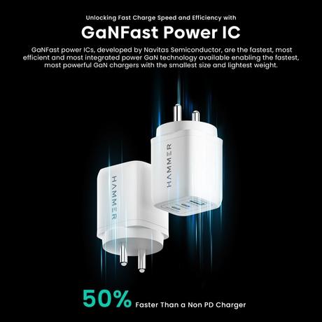 Hammer 65 W GaN Charger, White-5