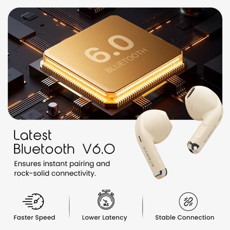 Hammer TWS Ultra Pods Earbuds, Beige-4