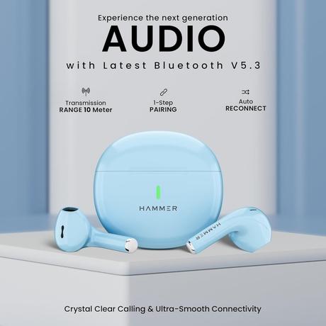 Hammer TWS Ultra Pods Earbuds, Blue-2