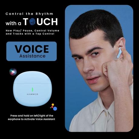 Hammer TWS Ultra Pods Earbuds, Blue-3