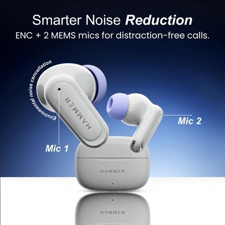 Hammer TWS Airflow Neo Earbuds, Grey-3