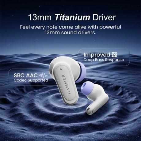 Hammer TWS Airflow Neo Earbuds, Grey-4