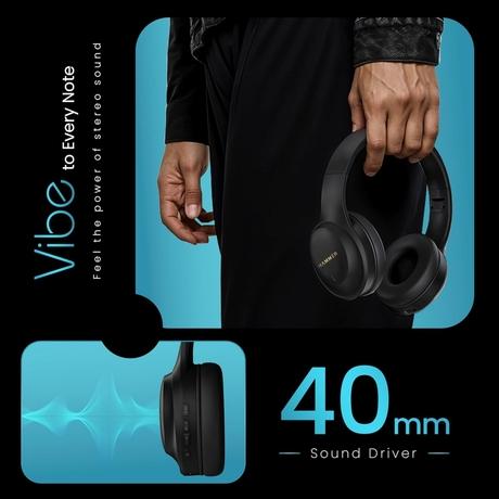 Hammer ENC Vibe Bluetooth Headphone, Black-3