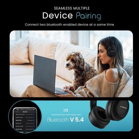 Hammer ENC Vibe Bluetooth Headphone, Black-4