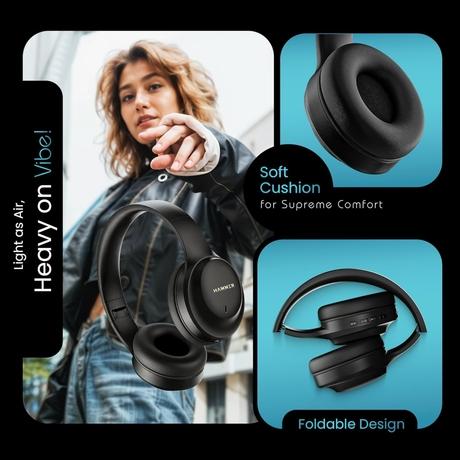 Hammer ENC Vibe Bluetooth Headphone, Black-6