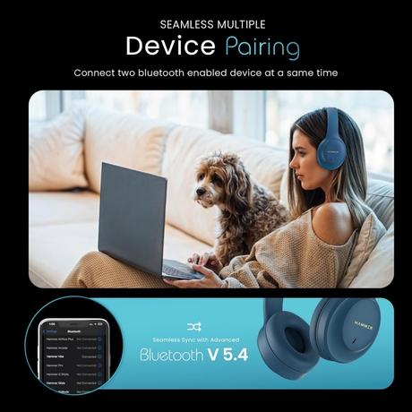 Hammer ENC Vibe Bluetooth Headphone, Blue-4