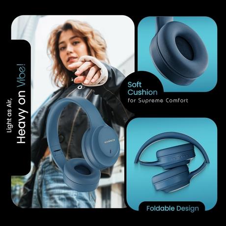 Hammer ENC Vibe Bluetooth Headphone, Blue-6