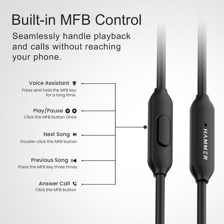 Hammer Nova 2 Type C Earphone, Black-1