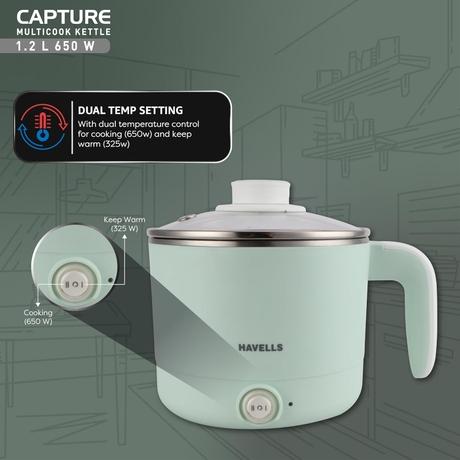 Havells Capture Multicook Kettle 1.2 L-1