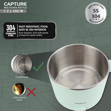 Havells Capture Multicook Kettle 1.2 L-4