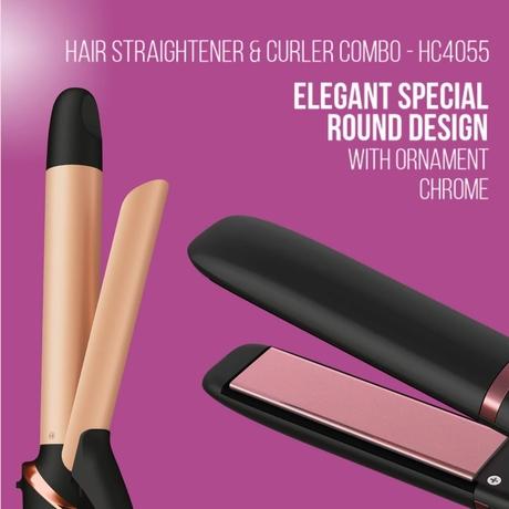 HAVELLS HC4055 Hair Straightens and Curler Combo, Black-2