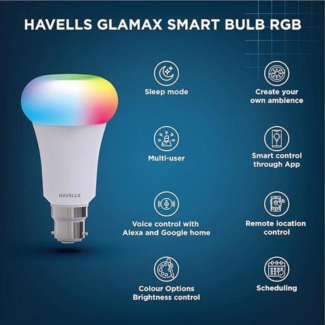 Havells Glamax Smart LED Bulb 9 W, B22 RGB-4