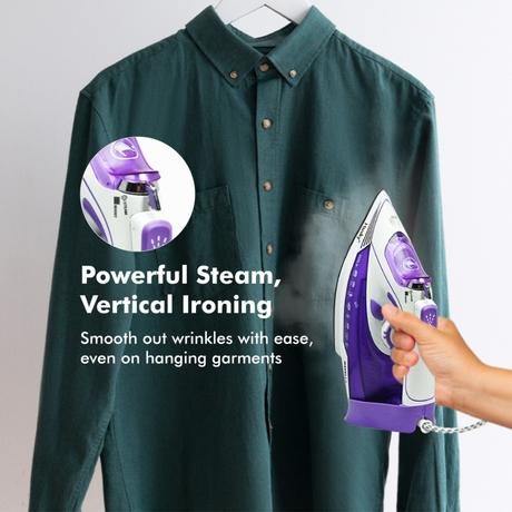 Havells Husky 2200 W Steam Iron, Non-Stick, 320 ml Tank, Purple-3
