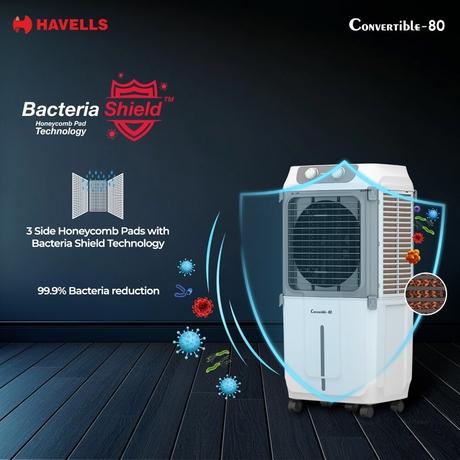 Havells Convertible 80 Desert cooler, 80 L, White & Grey-3