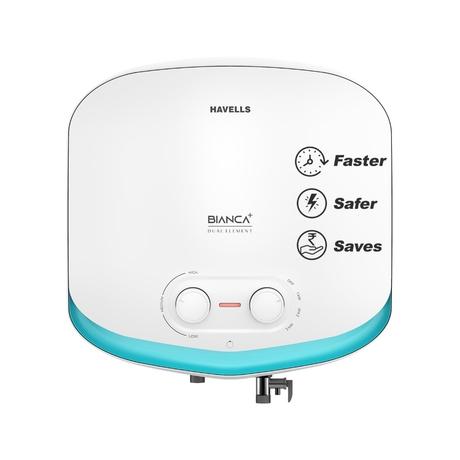 Havells Bianca Plus 25 L 5-Star Storage Geyser with Feroglas Tank, Incoloy Heating Element, Whirlflow Technology & Shock-Safe Plug-0