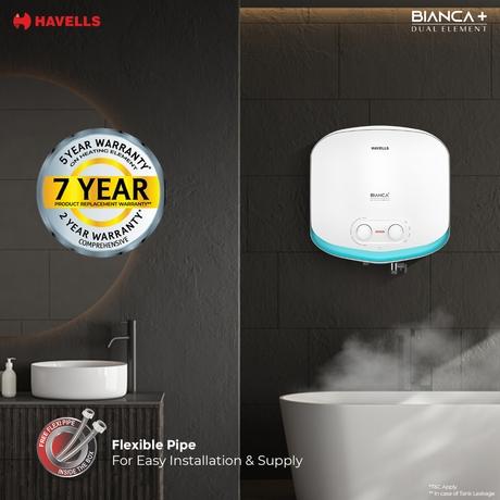 Havells Bianca Plus 25 L 5-Star Storage Geyser with Feroglas Tank, Incoloy Heating Element, Whirlflow Technology & Shock-Safe Plug-1