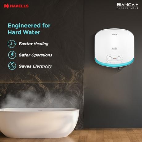 Havells Bianca Plus 25 L 5-Star Storage Geyser with Feroglas Tank, Incoloy Heating Element, Whirlflow Technology & Shock-Safe Plug-2