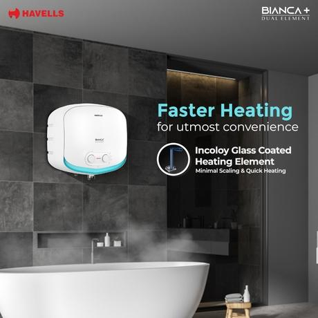 Havells Bianca Plus 25 L 5-Star Storage Geyser with Feroglas Tank, Incoloy Heating Element, Whirlflow Technology & Shock-Safe Plug-5