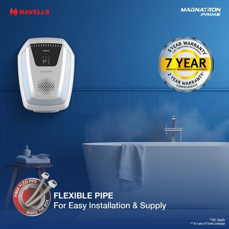 Havells Magnatron Prime 25 L Storage Water Heater with Induction Technology, No Heating Element, 25% Faster Heating, Scaling Resistance, Energy Saving, Eco Mode & Remote Control (Hard Water Suitable)-9