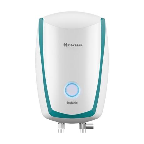Havells Instanio Prime 3 Litres Instant Water Heater (Geyser), 3000 W Power, Heavy Duty Heating Element, High Working Pressure 0.8 MPa, Fire Retardant Power Cord (White Blue)-0