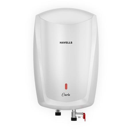 Havells Carlo 5 Litre Instant Water Heater, Color Changing LED Indicator, Rust and shock proof, ISI Certified, Fire retardant power cord; Warranty: 5 Yr on inner tank & 2 Yr comprehensive, (White)-0