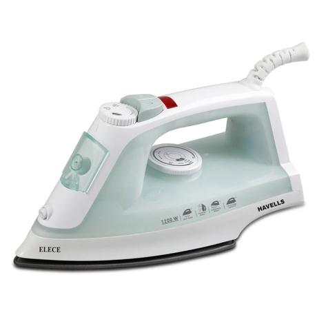Havells Elece 1200 W Steam Iron, 170 ml Tank, 12 g/min Steam, Non-Stick, Pista Green-0