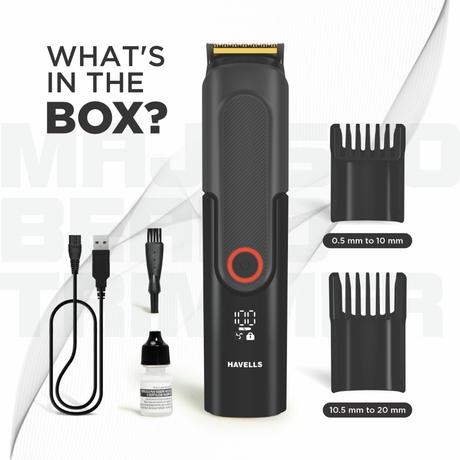 Havells Titanium BT8888 IPX7 Beard Trimmer, Black-2