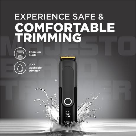 Havells Titanium BT8888 IPX7 Beard Trimmer, Black-5