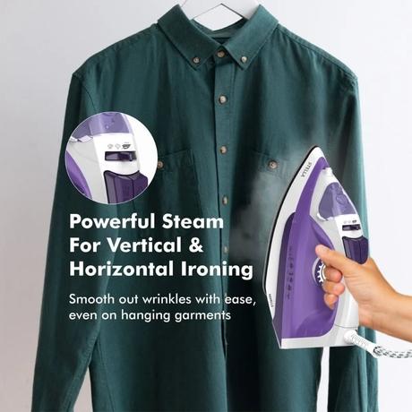 Havells Steam Iron Stelle 2000W, Purple-2