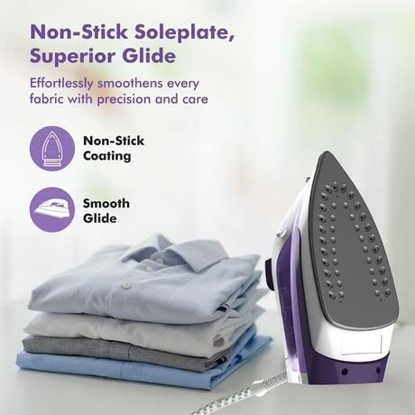Havells Steam Iron Stelle 2000W, Purple-4