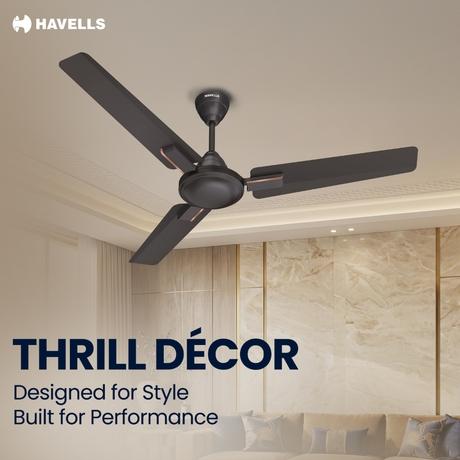 Havells Thrill Decor 120 cm (1200 mm) Ceiling Fan, Smoke Brown-1